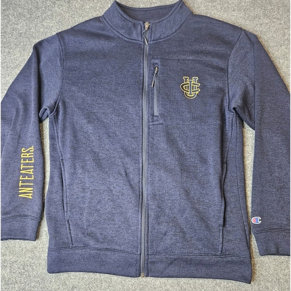 Champion Sweater Fleece Full Zip Jacket Size Large UC Irvine Anteaters